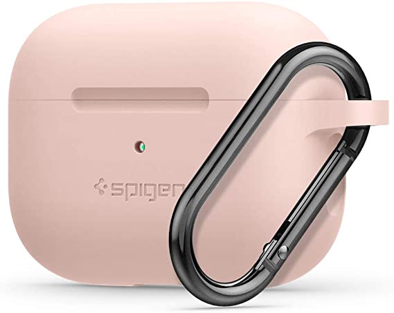 Spigen ASD00535 Silicone Fit AirPods Pro Case with Carabiner - Pink