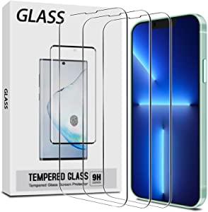 JEHOO Compatible with iPhone 13 Pro Max Screen Protector,3 PACK for iPhone 13 Pro Max 6.7 inch Tempered Glass Screen Protector,9H Hardness, Case Friendly