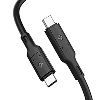 [USB-IF Certified] Spigen USB 4 Cable for Thunderbolt 4 Cable, 100W Charging 40Gbps Data Transfer 8K Video Type C for Thunderbolt 4 3 Macbook Pro iPad Pro 2021 Mac Mini M1 External SSD eGpu Dell 2.6ft