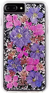 Case-Mate iPhone 8 Plus Case - KARAT PETALS - Made with Real Flowers - Slim Protective Design for Apple iPhone 8 Plus - Purple Petals