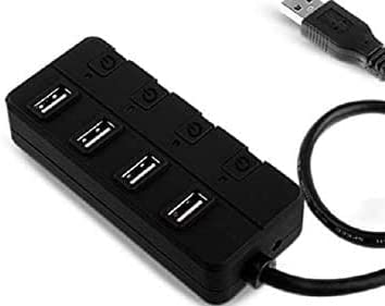 USB 2.0 4 Port Hub with Switch Model 202 - Date Transfer 480 mbps