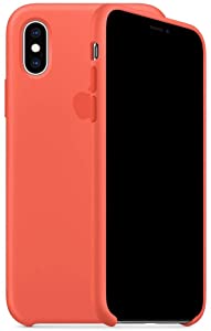 Xs Silicone Case Compatible with Apple iPhone X/Xs Silicone Cases Protective Phone Cover 5.8 inch (Nectarine)