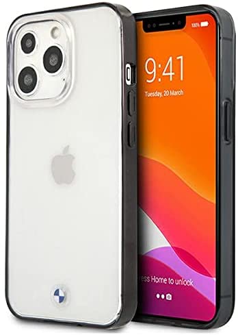 BMW PC/TPU Transparent Hard Case With Edges For iPhone 13 Pro (6.1") - Black