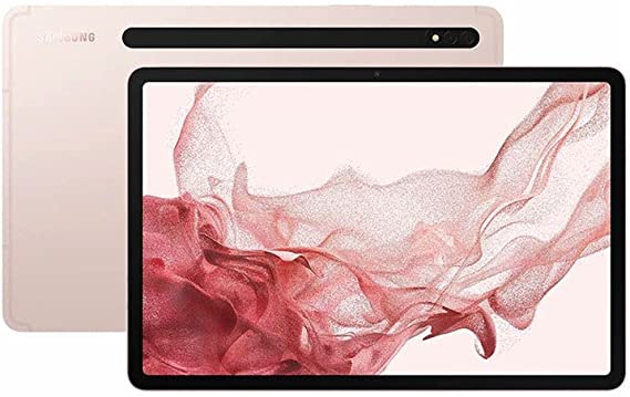 Samsung Galaxy Tab S8, 11 Inches, 128 GB, 8 GB RAM, 5G LTE - Pink Gold