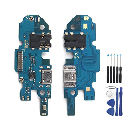 OCOLOR Charging Port Dock Connector Flex Cable Replacement for Samsung Galaxy A10 A105F A105G A105M Flex Cable incl Tools