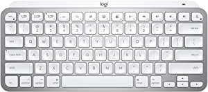 Logitech MX Keys Mini for Mac Minimalist Wireless Illuminated Keyboard, Compact, Bluetooth, Backlit Keys, USB-C, Tactile Typing, Compatible with Apple macOS, iPAd OS, Metal Build-Pale Grey