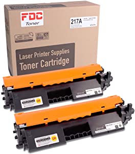 FDC CF217A 17A Replacement Toner Cartridges Compatible for HP Laserjet Pro M102a M102w M130 MFP M130fn M130fw M130nw M130nw M130a Printers (with Chip) (2 Black)