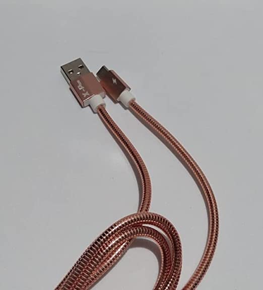 Micro-Type Metal Charging Cable - Rose Gold