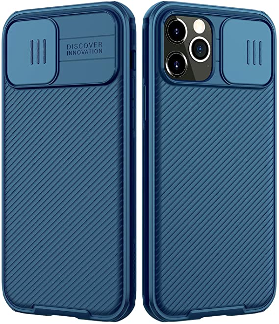Nillkin iPhone 12/12 Pro Case - CamShield Pro Case with Slide Camera Cover, Slim Protective Case for Apple iPhone 12/12 Pro 6.1 inch, Blue