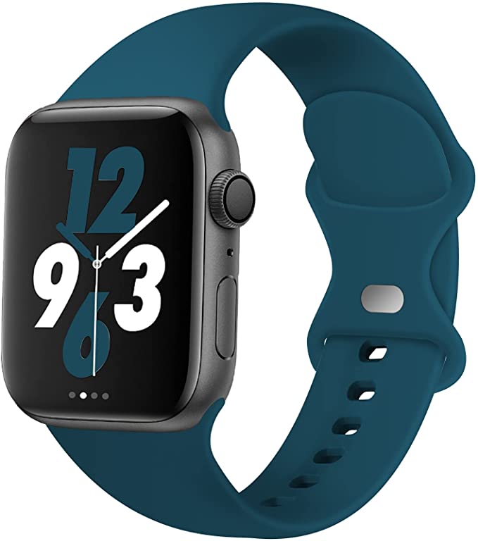 Acrbiutu Bands Compatible with Apple Watch 38mm 40mm 41mm 42mm 44mm 45mm, Replacement Soft Silicone Sport Accessory Strap Wristband for iWatch Series 7/6/5/4/3/2/1 SE Women Men