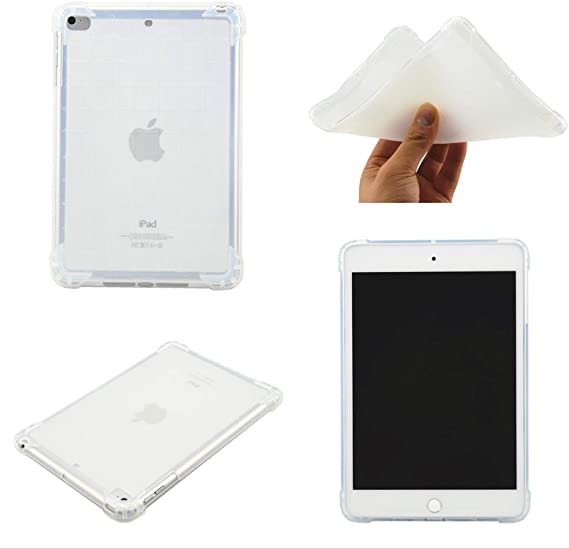 MOKASE iPad Mini Case, Mini 2/3 / 4/5 Case, Soft Tpu Gel Silicone Colorful Flexible Protective Case Cover for iPad Mini 1 2 3 4 5, Clear