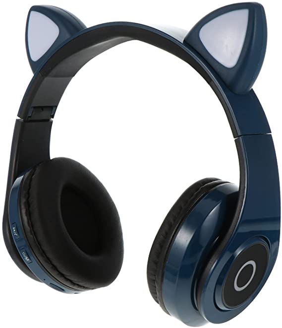 Lurrose Wireless Headset AUX IN Foldable Lighting Over Ear Headphone For PC Laptop for Computer Accessories