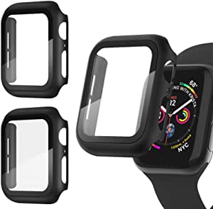 Recoppa [3 Pack] Apple Watch case with Screen Protector for Apple Watch 40mm Series 6/5/4/SE, Full Hard Cover Ultra-Thin Bumper HD Clear Protective Film Scratch Resistant for Women Men iWatch