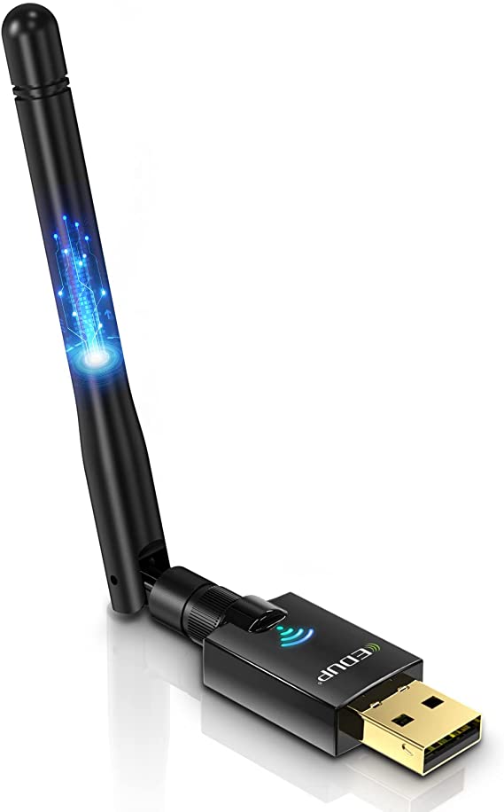 USB Wifi Adapter for PC, EDUP LOVE WiFi Dongle AC600mbps Wireless Network Dual Band 5GHz/2.4GHz for Desktop Laptop, Supports Mac OS10.6 -10.15, Windows XP,10,8.1,7