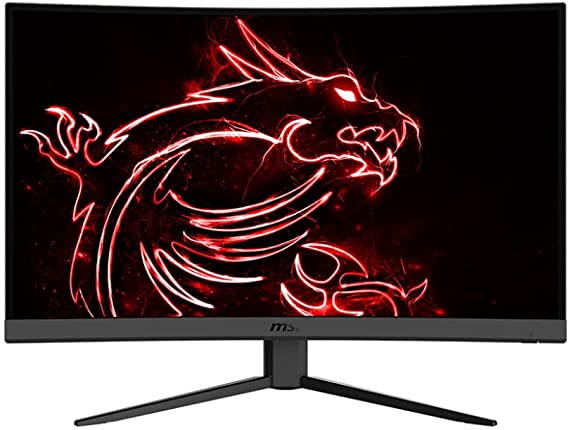 Msi Optix Monitor 27in VA 1440p 2K 1MS MPRT 165Hz 250nits 1500R Curved sRGB 115 Frameless HDMI DP QHD Anti-glare AMD Freesync Black