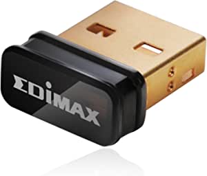 Edimax EW-7811Un 150Mbps 11n Wi-Fi USB Adapter, Nano Size Lets You Plug it and Forget it, Ideal for Raspberry Pi / Pi2, Supports Windows, Mac OS, Linux (Black/Gold)