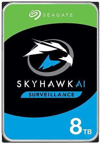 Seagate Skyhawk AI 8TB Video Internal Hard Drive HDD – 3.5 Inch SATA 6Gb/s 256MB Cache for DVR NVR Security Camera System with in-House Rescue Services (ST8000VE001)