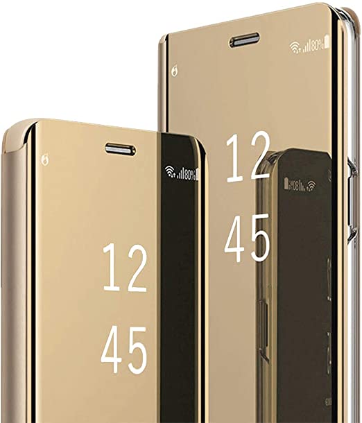 Galaxy A53 5G Leather Case Compatible with Samsung Galaxy A53 5G Phone Case Clear View Makeup Mirror Flip Cover, A53 5G Case with Kickstand Shockproof Protective Cover for Samsung A53 5G 6.5-inch