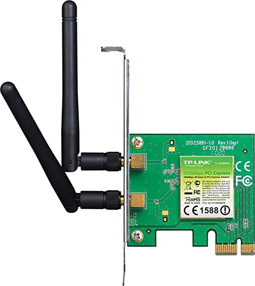 Tp-link Tl-wn881nd 300mbps Wireless N Pci Express Adapter (black & Green)