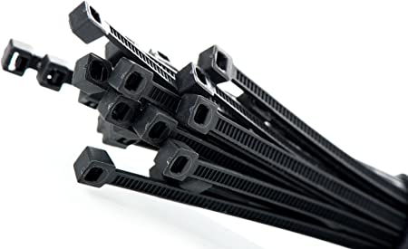 All Trade Direct 200 X Black Cable Ties 100Mm X 2.5Mm Zip Tie Wraps Bases All Sizes Stocked