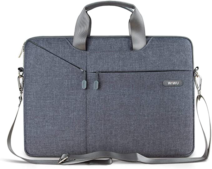 WiWU® Padded Nylon Shockproof and Waterproof 13-13.3 inch Grey Laptop Case Bag, Grey