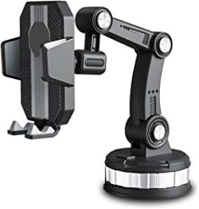 Car Phone Mount, 360° Rotatable Upgraded Phone Holder with Suction Cup for Phone Holder for Car Dashboard Windshield Vent Universal for iPhone, Samsung, Andriod, More Devices,Car Accessories