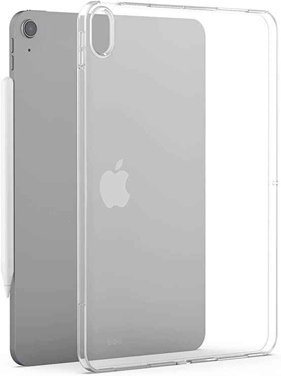 Asgens iPad Air 4 10.9'' 2020 Case, Silicone Transparent Clear Soft Tablet Case for iPad Air 4 10.9-inch 2020 Model A2072/A2316/A2324/A2325