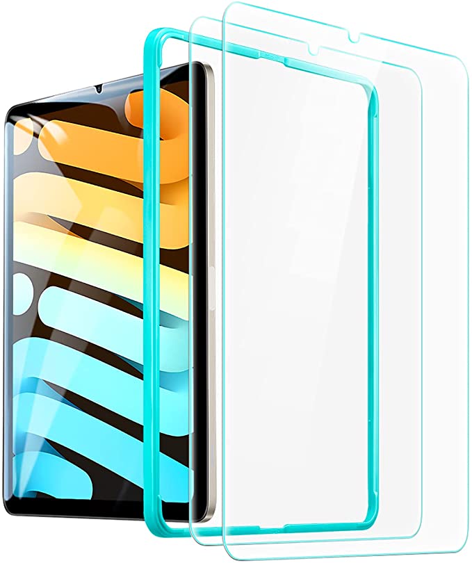 ESR Screen Protector Compatible with tablet 2021, 2 Pack, Tempered-Glass Screen Protector, HD Clear, Scratch Resistant, with Easy-Installation Frame