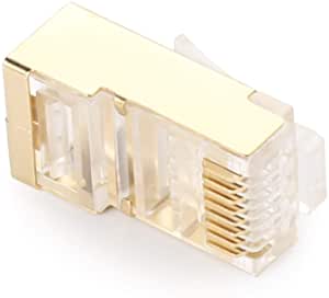 RJ45 CAT6 Connector, Gold Plated- 4 Pieces