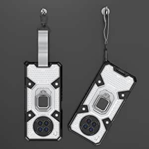 Honor 50 Lite, Premium quality Case - Original New All-in-One Case from GrabMobily - Dual Protection Shockproof Case With Original Short Lanyard - Transparent & Black