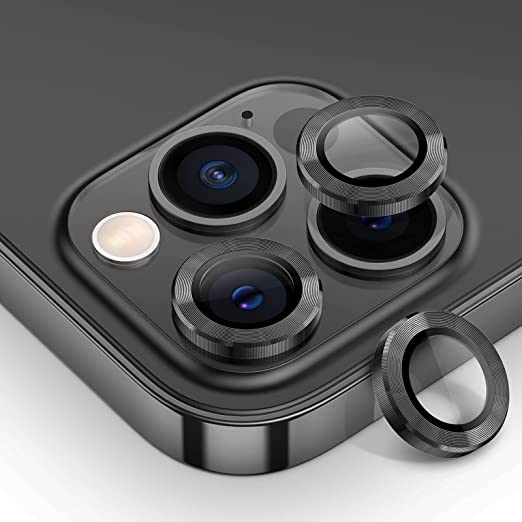 Tensea for iPhone 13 Pro/iPhone 13 Pro Max Camera Lens Protector, 9H Tempered Glass Camera Cover Screen Protector Metal Individual Ring for iPhone 13Pro 6.1 inch/iPhone 13 ProMax 6.7 inch 2021