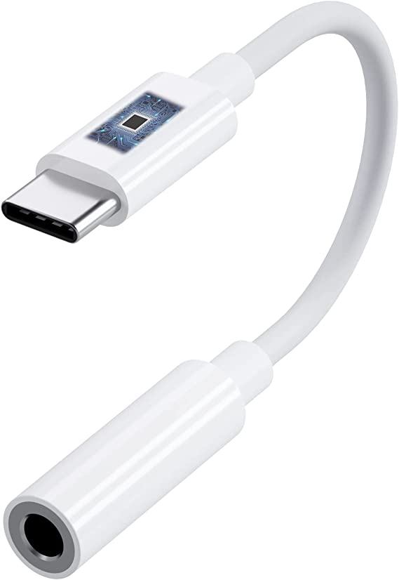 USB C to 3.5 mm Jack Adapter Type C to 3.5mm Headphone Aux Digital Audio Adaptor Audio Jack Cable Cord Hi-Fi DAC Compatible with Pad Pro 2020 and USB C Phone/Pod