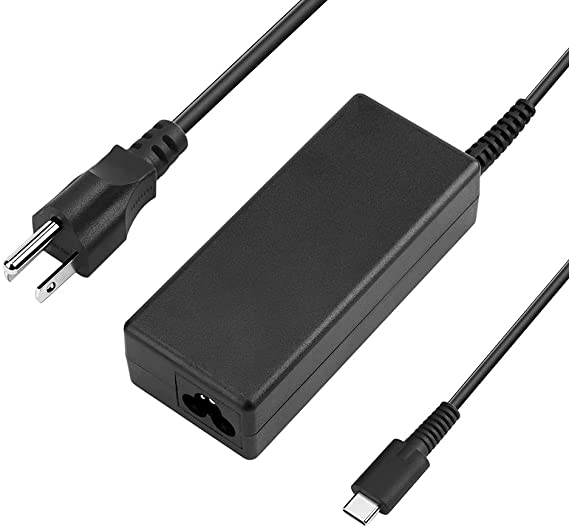 USB C Charger, Compatible with Lenovo Chromebook C330 S340 100e 300e 500e, ThinkPad T480 T580 E490 E580, Yoga C740-14 C940-14 C630-13 S730 910 4X20M26252 Series 45W Type C AC Adapter Power Cord