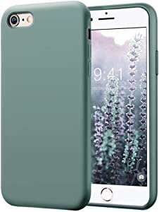 KUMEEK iPhone 6s Plus Case/iPhone 6 Plus Case, Anti-Slip Liquid Silicone Gel Rubber with Soft Microfiber Cushion Shockproof Drop Protective Case Cover for iPhone 6s Plus/6 Plus - Pine Green