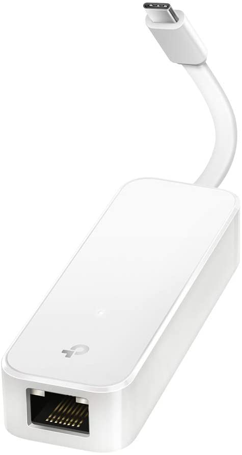 TP-Link USB C to Ethernet Adapter(UE300C), RJ45 to USB C Type-C Gigabit Ethernet LAN Network Adapter, Compatible with MacBook Pro 2017-2020, MacBook Air, Surface, Dell XPS and More, White