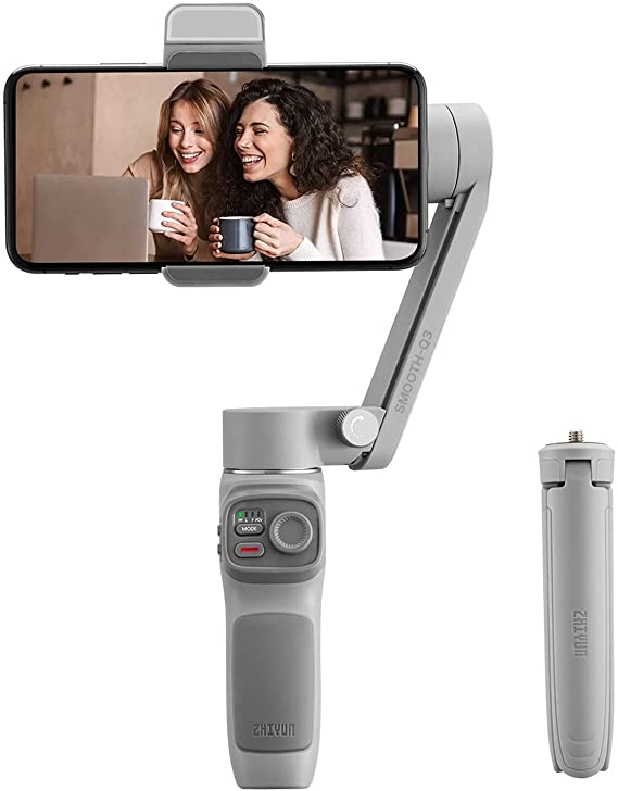 Zhiyun Smooth Q3 q 3 3 Axis Handheld Smartphone Gimbal iPhone Stabilizer for iPhone 12 11 Pro Xs Max Xr X 8 Plus 7 6 SE Android Cell Phone Smartphone YouTube Vlog Live Video Kit