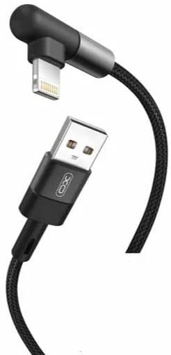 XO NB152 USB Cable Elbow design play game for Apple 1 Meter-Black