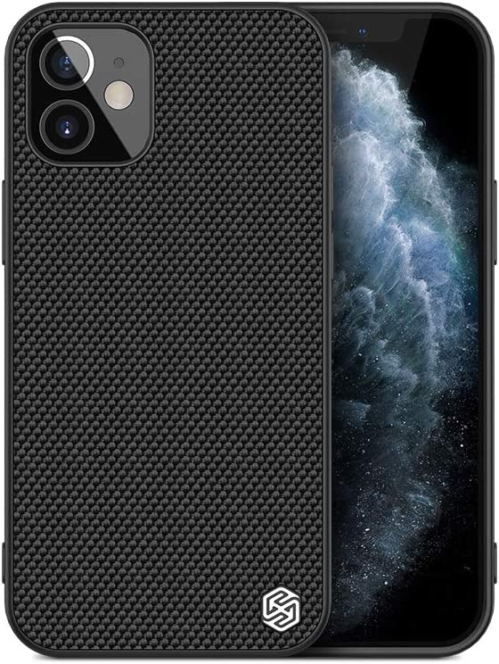 Nillkin Case for Apple iPhone 12 Mini (5.4" Inch) Textured Series Nylon Fiber Tough & Durable PC + TPU Material Luxury Protect Black