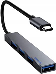Ininsight Solutions Type C to USB hub with OTG, Type C 3.0 to USB 2.0, 4 in 1, 4 Port Expander for Phone, PC, Laptop, Mac-Book/Chrome-Book/Pixel for Data Transfer or to Connect Mouse, Keyboard etc