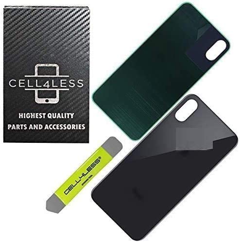 CELL4LESS Back Glass Replacement Compatible with and for The iPhone Xs (Black)