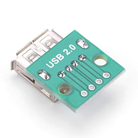 LANTRO JS 10Pcs 2.54mm Pitch USB Breakout Board, USB to DIP Adapter USB Type A Female Socket Breakout Board, 4 Pins Pinboard Mini USB Breakout Board