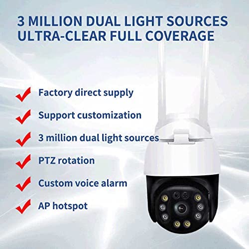 Wireless IP Network PTZ Intelligent Outdoor Security Camera 3.0 MP