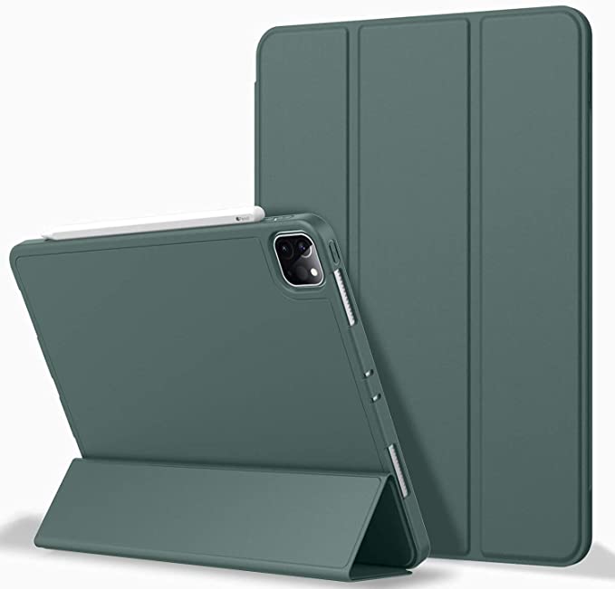 Caver for Apple Ipad Pro 11 2018 Smart Case Rifold Stand Silicone Flip Cover - Green