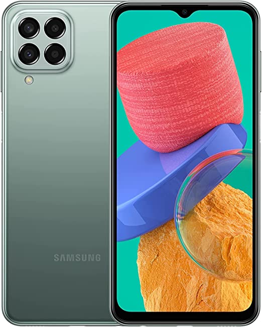 SAMSUNG Galaxy M33 5G Android Smartphone, 128GB, 8GB RAM, Dual Sim Mobile Phone, Green