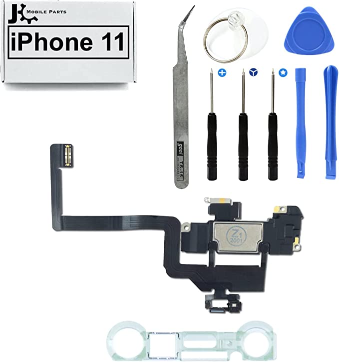 Ear Speaker Proximity and Ambient Light Sensor Flex Cable with Brackets and Repair Tools Kit for iPhone 11 6.1 inch
