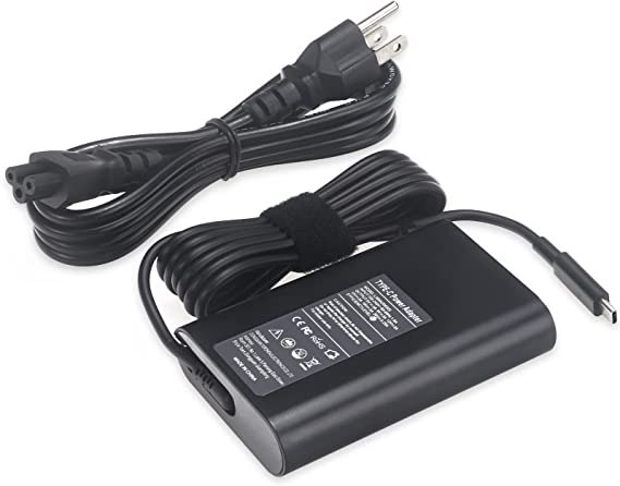 New Dell Chromebook 3100 Laptop Charger 65W USB C Repalcement for Dell Latitude 11 3000 3400 Dell XPS 12 9250 13 9350 9360 9365 2in1 9370 9380 P28T P29T P86F LA45NM150 LA45NM121 Power Supply Cord