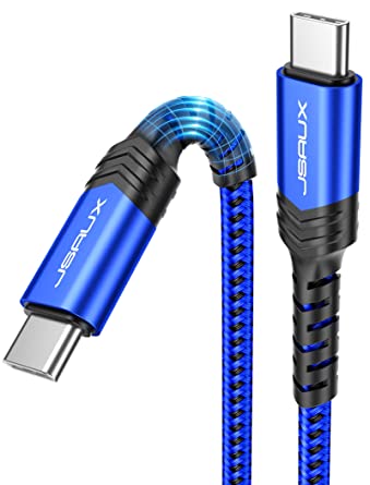JSAUX USB C to USB C 3.1 Gen 2 10Gbps 100W Cable [3.3ft/1M], 4K@60Hz Monitor Video Cable Thunderbolt 3 Compatible with MacBook Pro, MacBook, MacBook Air, iPad Pro, Pixel and More Type-C Devices-Blue