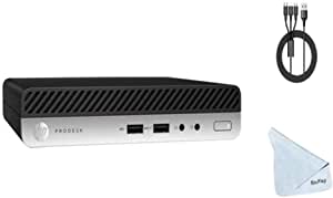 HP ProDesk Mini Tower Desktop PC, Intel Core i5-7500T up to 3.3GHz, 8GB RAM, 128GB SSD, Integrated Graphics, Window 10 Pro 64bit W/ 29.9 Value 3in1 Charging Cable and Microfiber Cloth