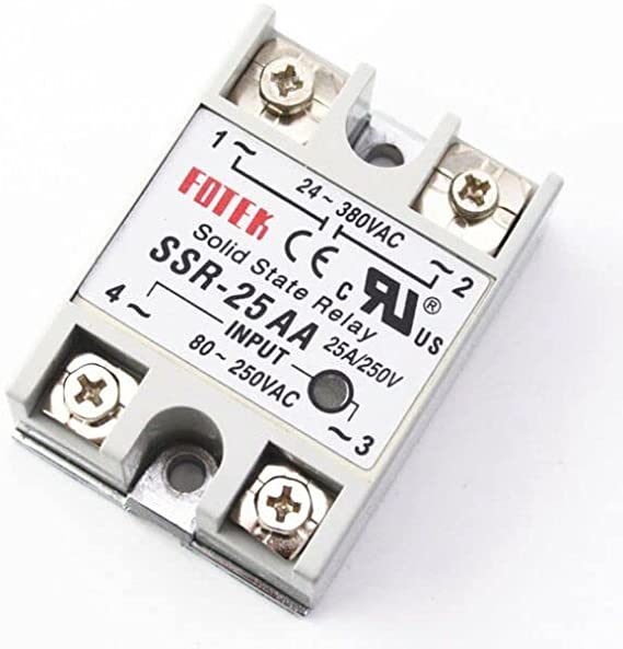 SSR-25DA (Solid State Relay 25A) Input 80-250Vdc / Output 24-380Vac