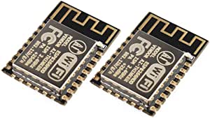Sunhokey ESP8266 ESP-12F WiFi Serial Module, Wireless Transceiver Remote Port Network Development Board (Pack of 2)